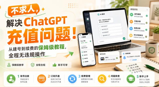 不求人，解决ChatGPT充值问题！从建号到续费的保姆级教程，全程无违规操作-搞钱利器