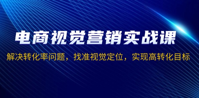 电商视觉营销实战课，解决转化率问题，找准视觉定位，实现高转化目标-搞钱利器