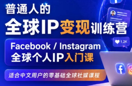建立海外社媒底层逻辑，打造能变现的个人IP-搞钱利器