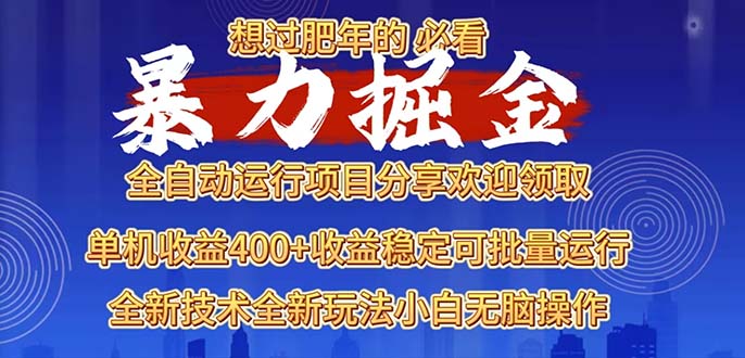 2025暴力掘金项目，想过肥年必看！-搞钱利器