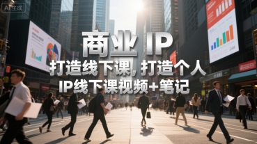商业IP打造线下课，打造个人 IP线下课视频+笔记-搞钱利器