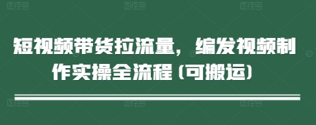 短视频带货拉流量，编发视频制作实操全流程(可搬运)-搞钱利器