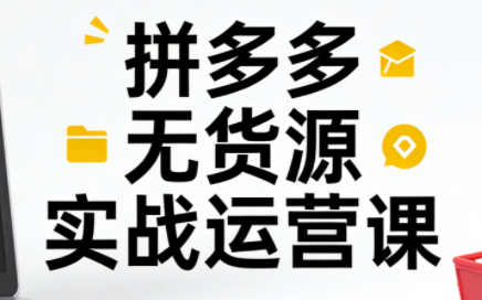 子枫老师·拼多多无货源实战运营课(更新12月)-搞钱利器