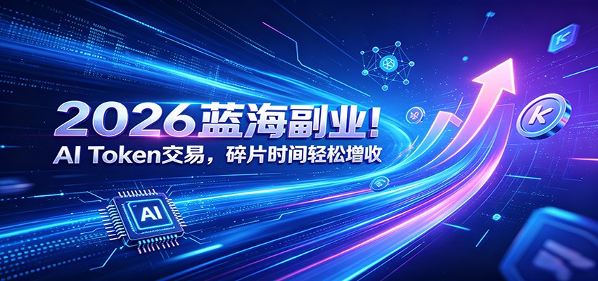 2026蓝海副业！AI Token交易，碎片时间轻松增收-搞钱利器