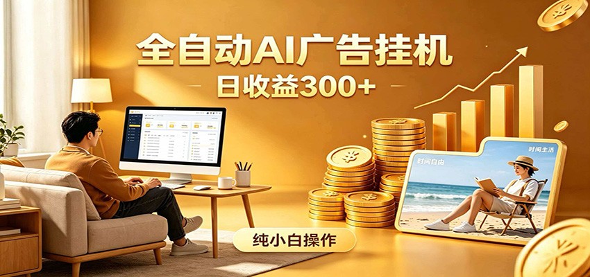 AI风口项目，全程解放双手，后台自动运行赚取收益，每天稳定收益300+-搞钱利器