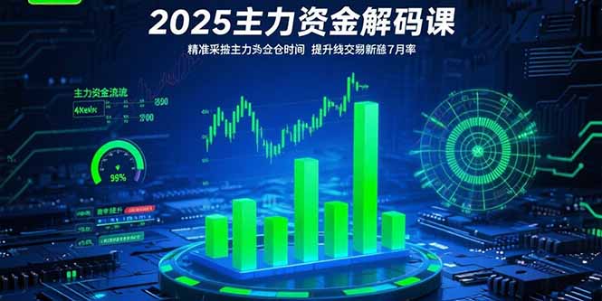 2025主力资金解码课：精准捕捉主力建仓时机，提升短线交易胜率(更新7月-搞钱利器