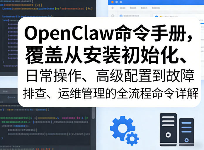 OpenClaw命令手册，覆盖从安装初始化、日常操作、高级配置到故障排查、运维管理的全流程命令详解-搞钱利器