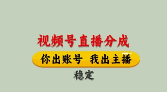 视频号直播分成，全程托管招募，单月轻松变现8k【揭秘】-搞钱利器