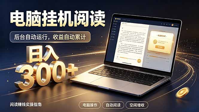 看小说也有收益？自动化流程，轻松日入300+-搞钱利器