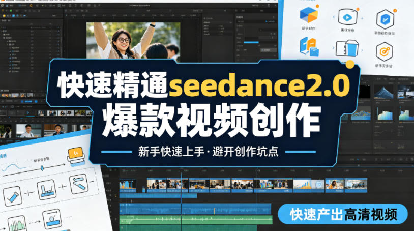 快速精通seedance2.0爆款视频创作，快速产出高清视频，避开大量创作坑点，新手也能快速上手-搞钱利器