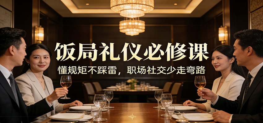 公众号收费文章：《饭局礼仪必修课：懂规矩不踩雷，职场社交少走弯路》-搞钱利器