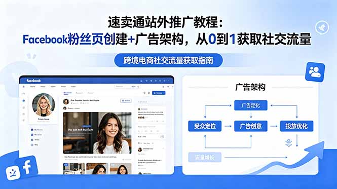 速卖通站外推广教程：Facebook粉丝页创建+广告架构，从0到1获取社交流量-搞钱利器