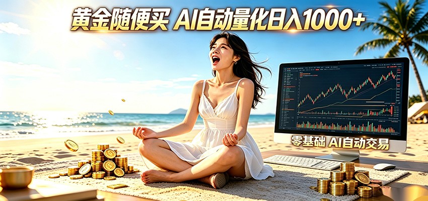 黄金随便买？AI自动外汇量化交易 在家当皇帝 日入1000+-搞钱利器
