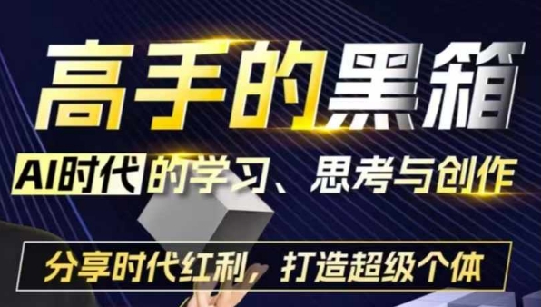 高手的黑箱：AI时代学习、思考与创作-分红时代红利，打造超级个体-搞钱利器