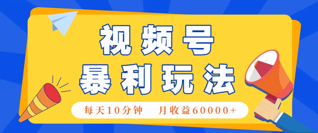 视频号AI赚钱法，每天只需10分钟，月入6万+！(超详细拆解)-搞钱利器