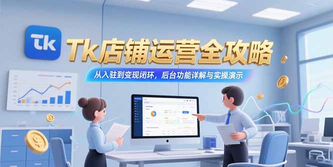 Tk店铺运营全攻略，从入驻到变现闭环，后台功能详解与实操演示-搞钱利器