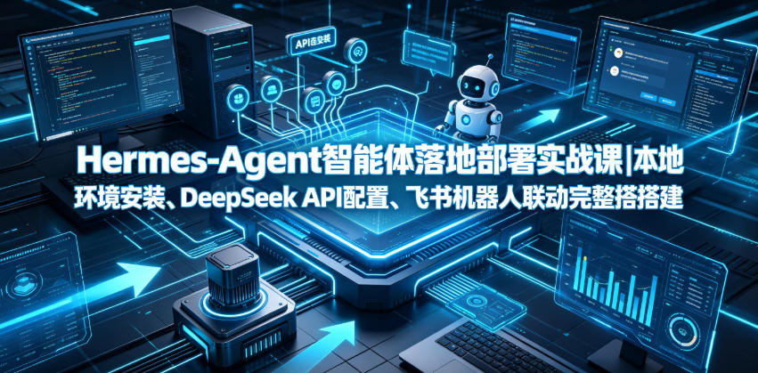 Hermes-Agent智能体落地部署实战课|本地环境安装、DeepSeek API配置、飞书机器人联动完整搭建教程-搞钱利器