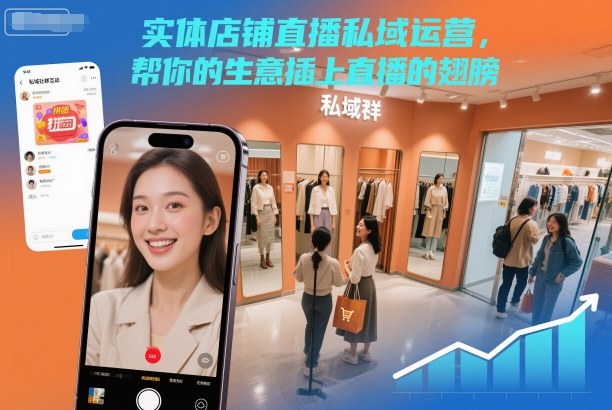 实体店铺直播私域运营，帮你的生意插上直播的翅膀-搞钱利器