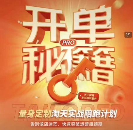 淘宝开单秘籍PRO，量身定制淘天实战陪跑计划，告别做店迷茫、快速突破运营瓶颈期(更新6月)-搞钱利器