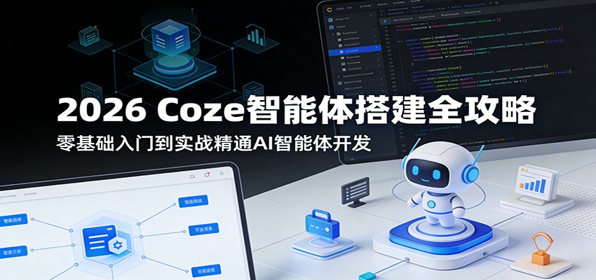 2026 Coze智能体搭建全攻略:零基础入门到实战精通AI智能体开发-搞钱利器