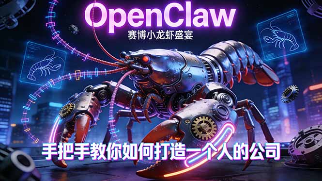 OpenClaw，小龙虾-从产品到爆款的成长之路，手把手教你如何打造一个人的公司-搞钱利器