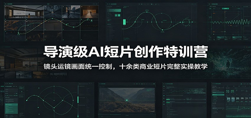 导演级AI短片创作特训营：镜头运镜画面统一控制，十余类商业短片完整实操教学(更新)-搞钱利器
