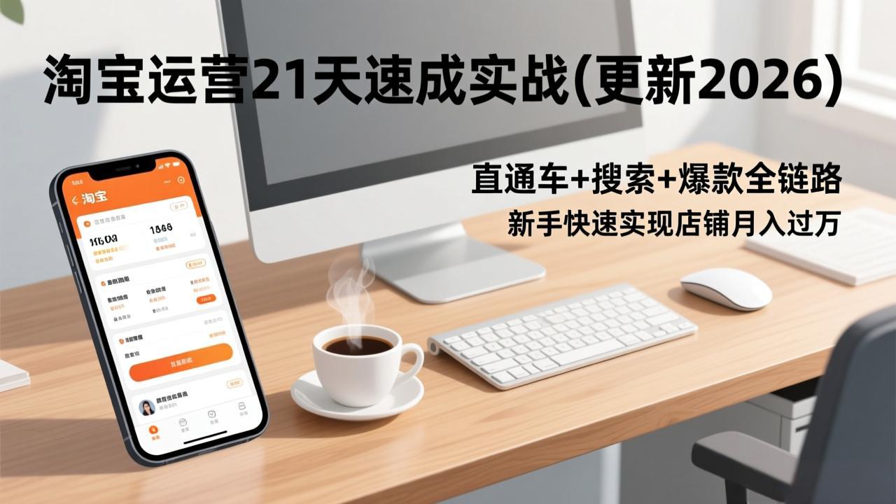 淘宝运营21天速成实战(更新2026-搞钱利器