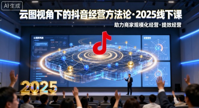 云图视角下的抖音经营方法论，2025线下课，助力商家规模化经营，提效经营(录音+字幕)-搞钱利器