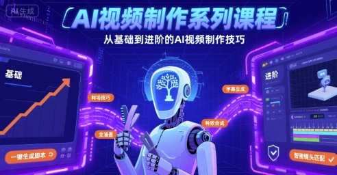 AI视频制作系列课程，从基础到进阶的AI视频制作技巧全涵盖-搞钱利器