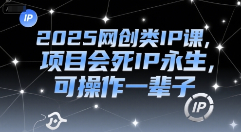 2025网创类IP课，项目会死IP永生，可操作一辈子-搞钱利器