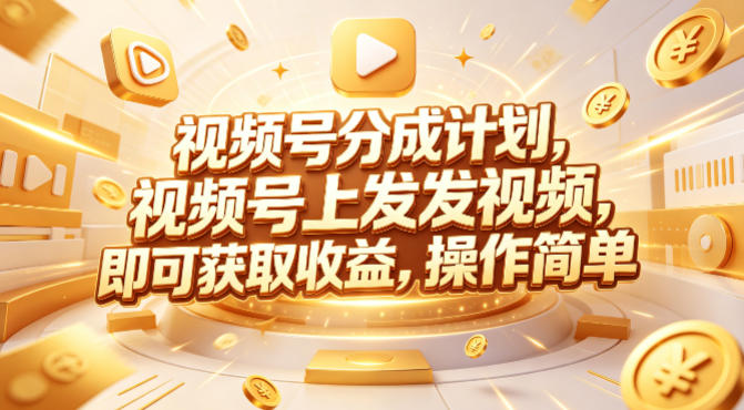 视频号分成计划，599元众筹的Red团队课程，视频号上发发视频，即可获取收益，操作简单-搞钱利器