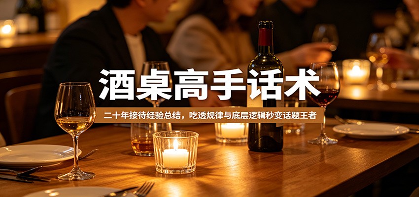 酒桌高手话术：二十年接待经验总结，吃透规律与底层逻辑秒变话题王者-搞钱利器