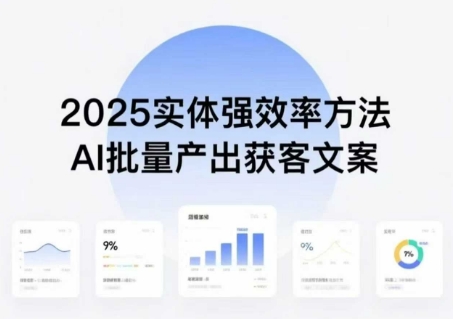实体强效率方法：AI批量产出获客文案，2025年普通人拥抱AI，实现实体创收-搞钱利器