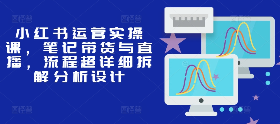 小红书运营实操课，笔记带货与直播，流程超详细拆解分析设计-搞钱利器