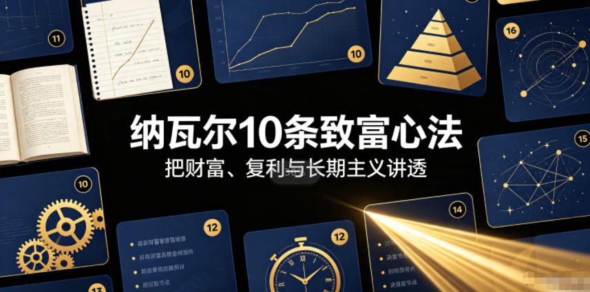 付费文章：纳瓦尔10条致富心法-搞钱利器