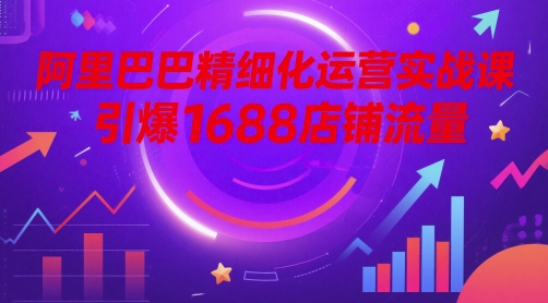阿里巴巴精细化运营实战课，引爆1688店铺流量-搞钱利器