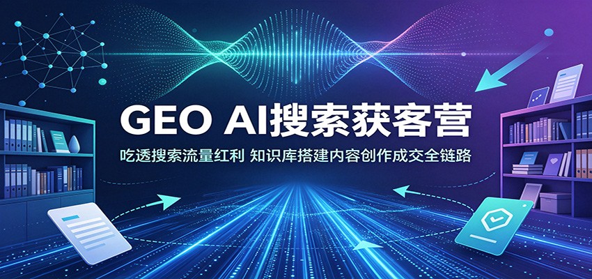 GEO AI搜索获客营：吃透搜索流量红利，知识库搭建内容创作成交全链路-搞钱利器