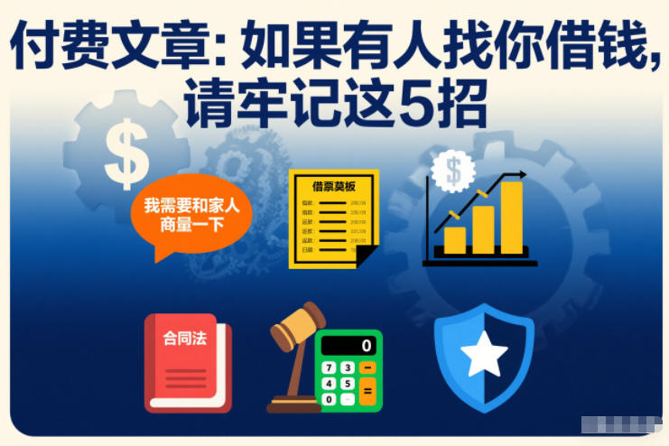 付费文章：如果有人找你借钱，请牢记这5招-搞钱利器