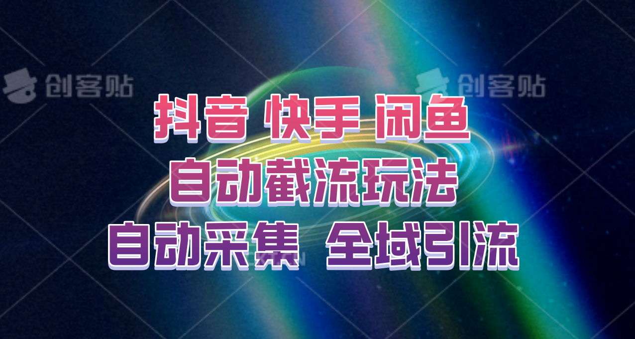 快手、抖音、闲鱼自动截流玩法，利用一个软件自动采集、评论、点赞、私信，全域引流-搞钱利器