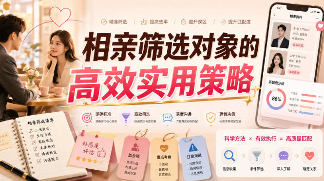 付费文章：相亲筛选对象的高效实用策略-搞钱利器