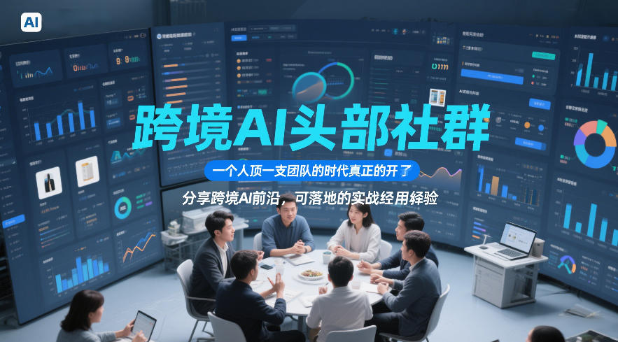 跨境AI头部社群，一个人顶一支团队的时代真正的开始了，分享跨境AI前沿，可落地的实战经验(更新5月11日)-搞钱利器