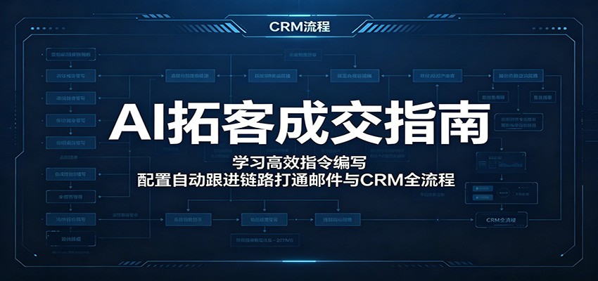 AI拓客成交指南：学习高效指令编写，配置自动跟进链路打通邮件与CRM全流程-搞钱利器
