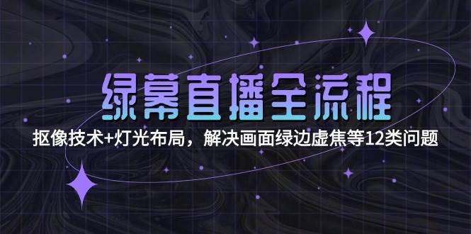 绿幕直播全流程：抠像技术+灯光布局，解决画面绿边虚焦等12类问题-搞钱利器