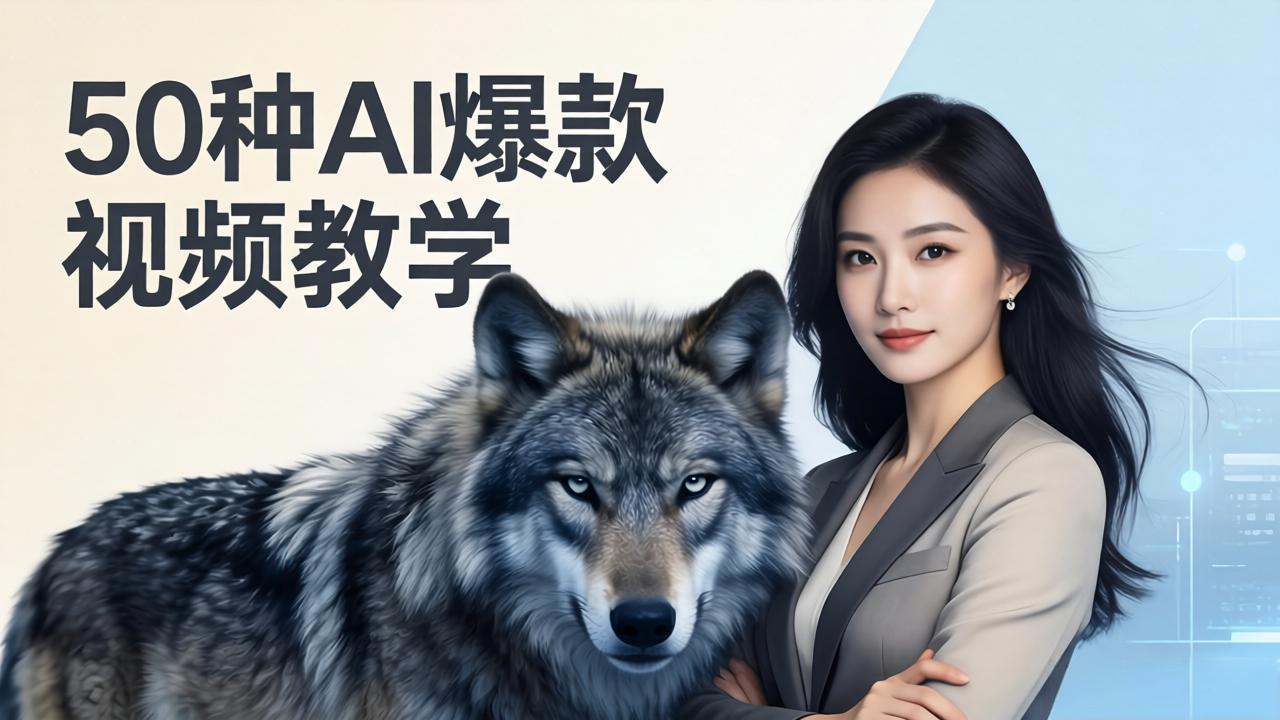 50种AI爆款视频教学：影视级古诗词+治愈萌宠+山海经蛟龙，高阶宝典商业落地-搞钱利器