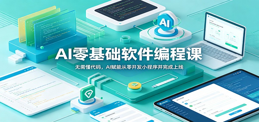 AI零基础软件编程课：无需懂代码，AI赋能从零开发小程序并完成上线-搞钱利器