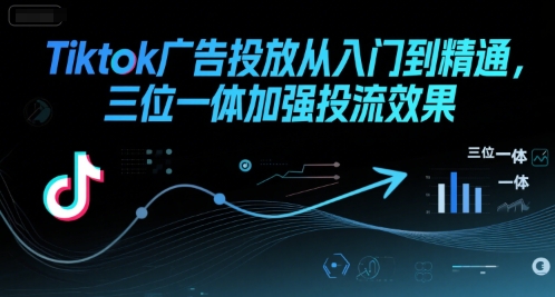 Tiktok广告投放从入门到精通，三位一体加强投流效果-搞钱利器