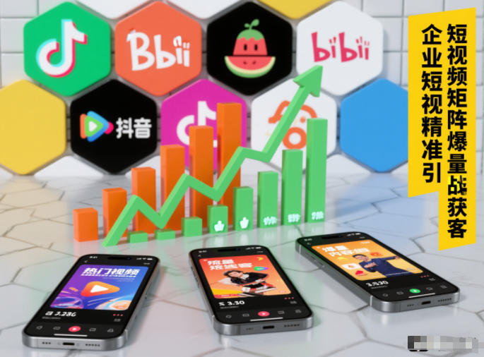 企业短视频精准引流矩阵获客，短视频矩阵爆量战法-搞钱利器