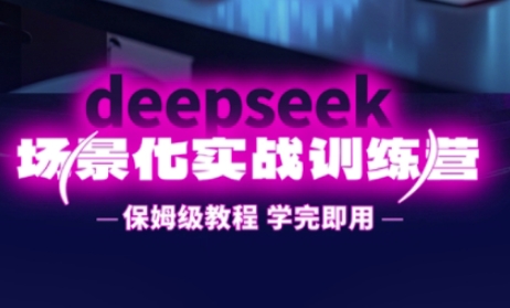 DeepSeek场景化实战训练营，保姆级教程，学完即用，手把手教你用DeepSeek提升效率-搞钱利器