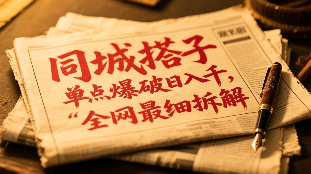 同城搭子群19.9单点爆破日入千，搭子组局月入万，全网最细拆解-搞钱利器