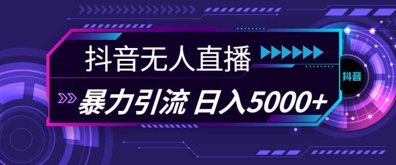 抖音快手视频号全平台通用无人直播引流法，利用图片模板和语音话术，暴力日引流100+创业粉【揭秘】-搞钱利器